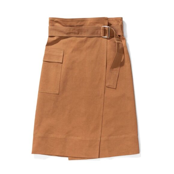 Norse Projects Josie Organic Cotton Twill Asymmetric Midi Skirt Sz 4 - Picture 1 of 10